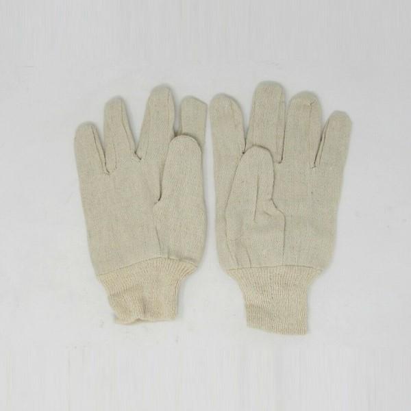 New 12 pair pack size L Off White Canvas Poly Cotton 8 Oz Gloves Style # US-CCG