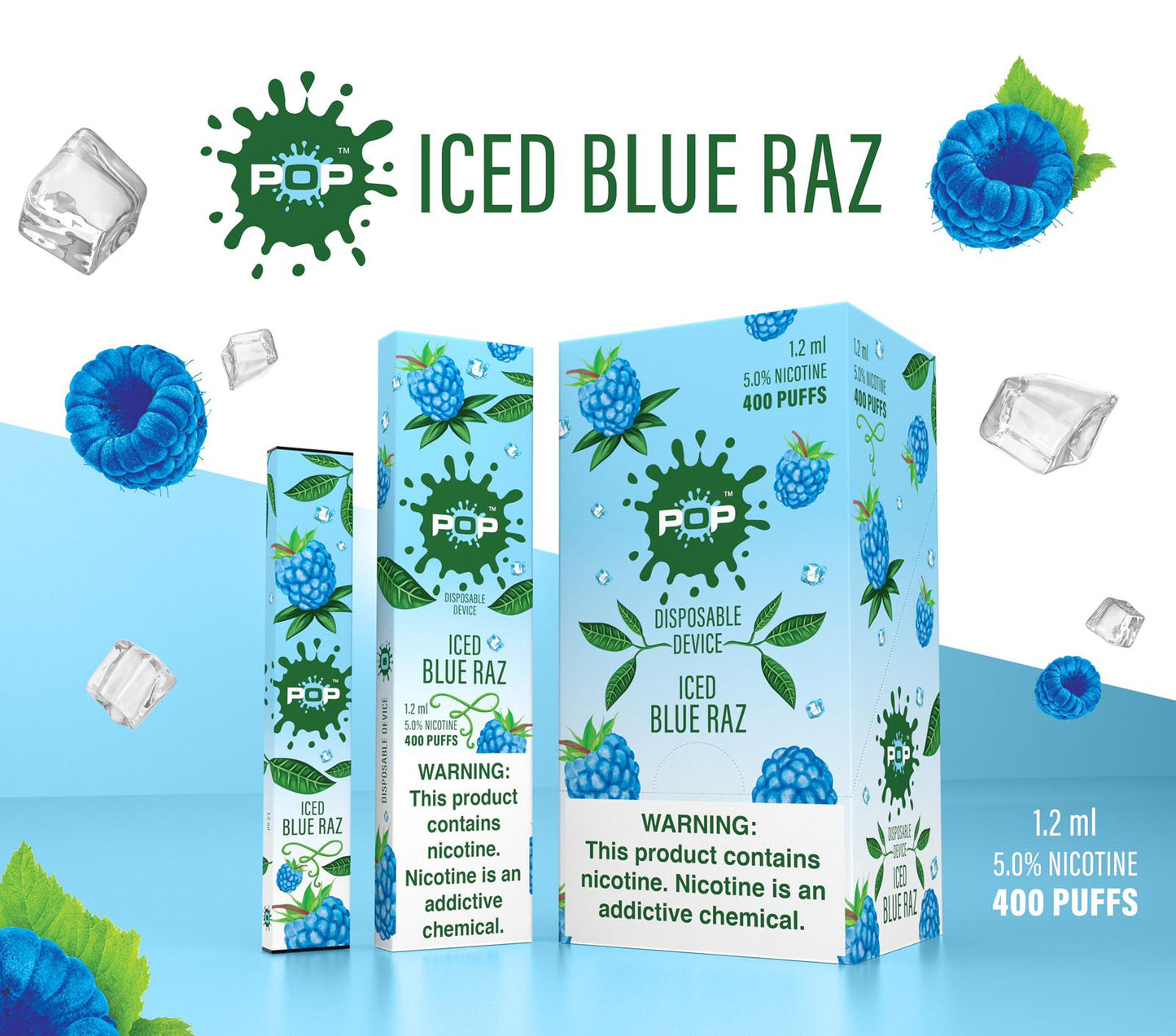 POP ICED BLUE RAZ