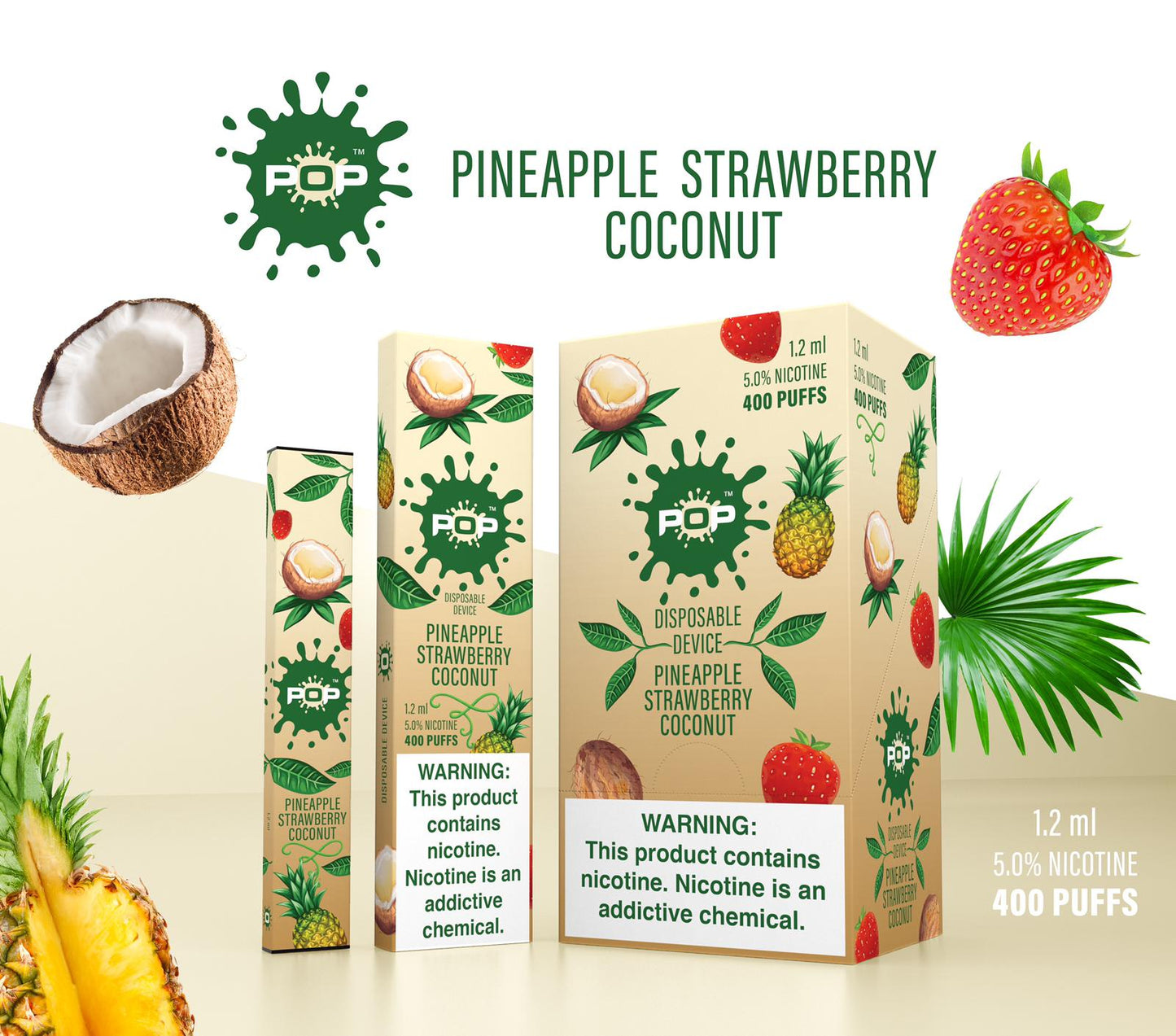 POP PINEAPPLE STRAWBERRY COCONUT