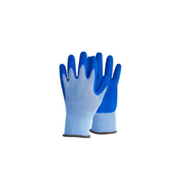 New 12 pair pack size L Blue Latex palm coated gloves Work Home Style # US-PLG