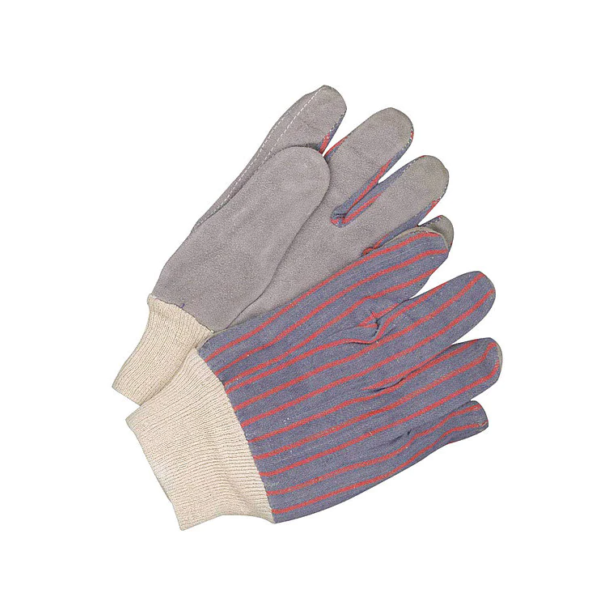 New 12 pair pack size L Grey Leather Gloves with knitted cuff/ Style # US-EWG